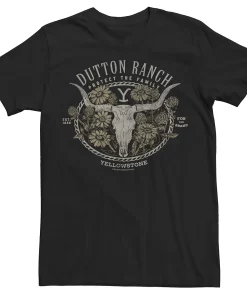 Men's Yellowstone Dutton Ranch Floral Logo Tee