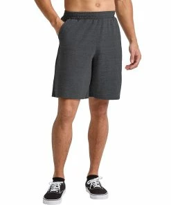 Men's Hanes Tri-Blend French Terry  Sweat Shorts -Casual Outfits For Men Elegant store 5737308 Charcoal Heather