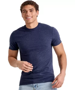 Men's Hanes Originals Tri-blend Tee -Casual Outfits For Men Elegant store 5737310 Athletic Navy Heather