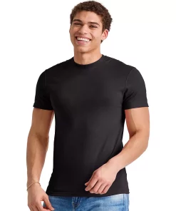 Men's Hanes Originals Tri-blend Tee -Casual Outfits For Men Elegant store 5737310 Black