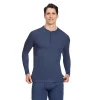 Men's Eddie Bauer Midweight Waffle Henley -Casual Outfits For Men Elegant store 5744154 Navy