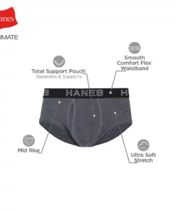 Men's Hanes Ultimate® 5-Pack Comfort Flex Fit Total Support Pouch Briefs -Casual Outfits For Men Elegant store 5805620 ALT5