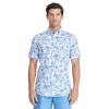 Men's IZOD Saltwater Dockside Button Front Shirt -Casual Outfits For Men Elegant store 5812411 Blue Floral