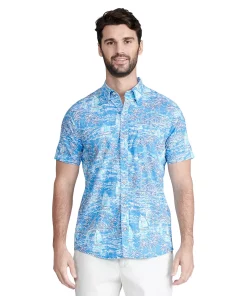 Men's IZOD Saltwater Dockside Button Front Shirt -Casual Outfits For Men Elegant store 5812411 Blue Ships