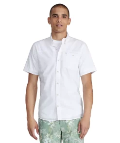 Men's IZOD Saltwater Dockside Button Front Shirt -Casual Outfits For Men Elegant store 5812411 Bright White