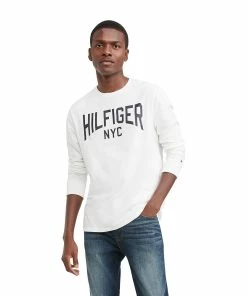 Men's Tommy Hilfiger Logo Graphic Tee -Casual Outfits For Men Elegant store 5854287 Milky Way