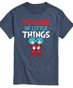 Men's Dr. Seuss Teacher Of Little Things Tee -Casual Outfits For Men Elegant store 5897759 Blue