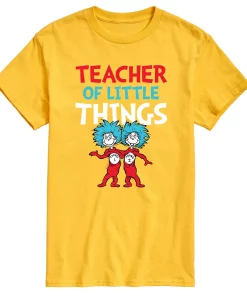 Men's Dr. Seuss Teacher Of Little Things Tee -Casual Outfits For Men Elegant store 5897759 Yellow