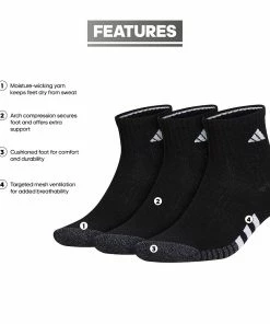 Men's adidas Cushioned 3.0 3-Pack Quarter Socks 14 Men's adidas Cushioned 3.0 3-Pack Quarter Socks -Casual Outfits For Men Elegant store 5920211 ALT5