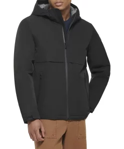 Men's Dockers Flex Hooded Jacket -Casual Outfits For Men Elegant store 5926053 Black
