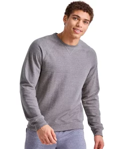 Men's Hanes Tri-Blend French Terry Sweatshirt -Casual Outfits For Men Elegant store 5942043 Black 50r Pe Heather
