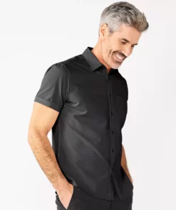 Men's Apt. 9® Untucked-Fit Stretch Button-Down Shirt 16 Men's Apt. 9® Untucked-Fit Stretch Button-Down Shirt -Casual Outfits For Men Elegant store 5947844 Mineral Black