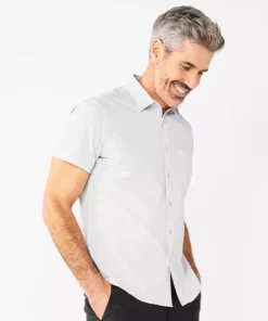 Men's Apt. 9® Untucked-Fit Stretch Button-Down Shirt 23 Men's Apt. 9® Untucked-Fit Stretch Button-Down Shirt -Casual Outfits For Men Elegant store 5947844 Modern White