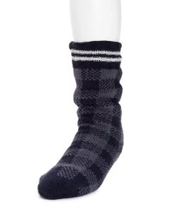 Men's MUK LUKS® Tall Cozy Lounge Socks -Casual Outfits For Men Elegant store 5984299 Blue