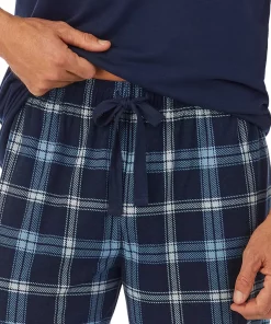 Men's Cuddl Duds® Tee & Pants 2-Piece Pajama Set 14 Men's Cuddl Duds® Tee & Pants 2-Piece Pajama Set -Casual Outfits For Men Elegant store 6007508 ALT2