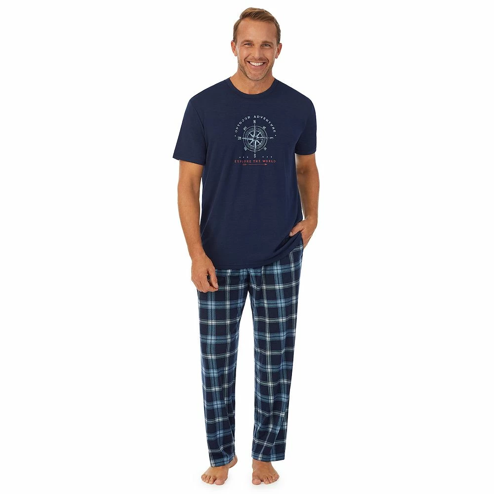 Men's Cuddl Duds® Tee & Pants 2-Piece Pajama Set 5 Men's Cuddl Duds® Tee & Pants 2-Piece Pajama Set - Image 3