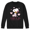 Men's Peanuts Snuggles and Cuddles Sweatshirt 1 Men's Peanuts Snuggles and Cuddles Sweatshirt -Casual Outfits For Men Elegant store 6032339 Black