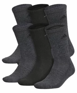 Men's adidas 6-pack Athletic Cushioned Crew Socks -Casual Outfits For Men Elegant store 984385 Gray Marl